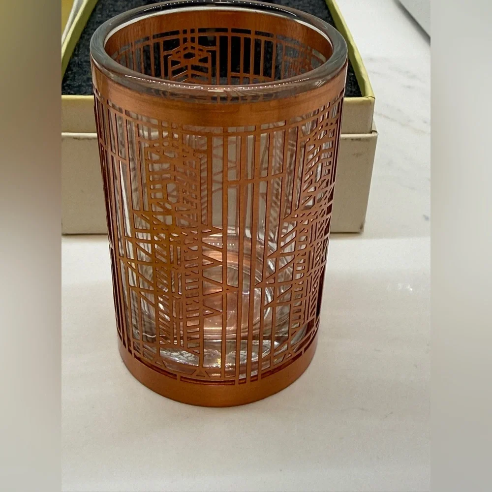 NIB Frank Lloyd Wright Copper Votive Holder Avery Coonley Design 3.5” in Box!
